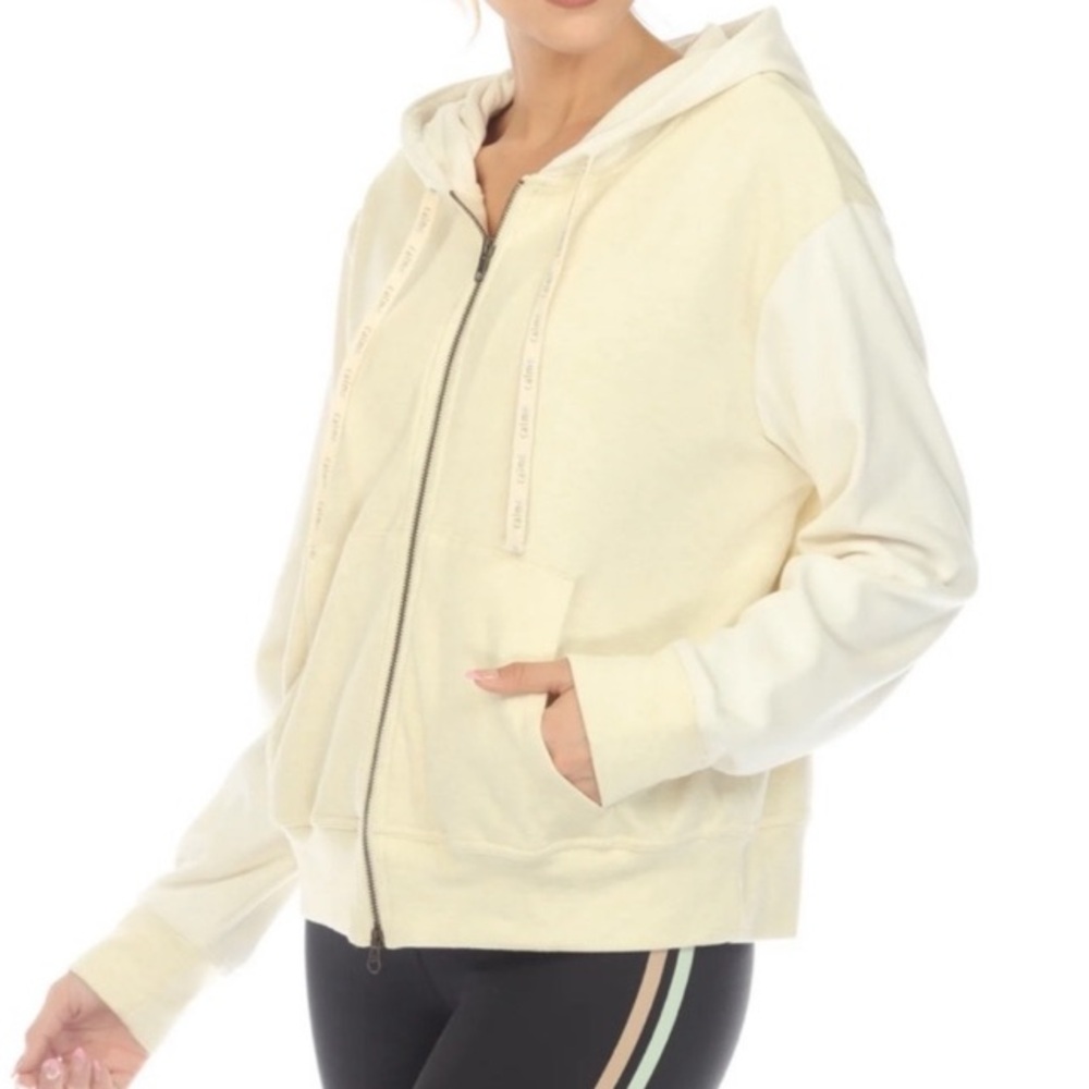 CALME Velour Cozy Zip Up Hoodie Sweatshirt Women's Size XL